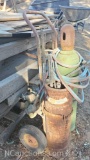 Oxygen/ acetylene tanks/hoses and cart