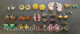 Earrings Clip on And Stud Flowers Leafs