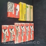 11 Vintage boxes Model train cars W/tracks Streamliner Tyco Ulrich more