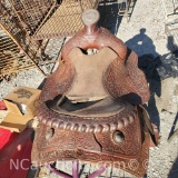 vintage leather Utahn saddle