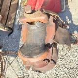 vintage leather horse saddle