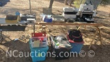 Large lot mostly electronics printers fax machine HP Photosmart ink cartridges lots more
