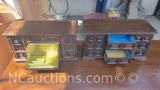 2 vintage wooden jewelry boxes his/hers