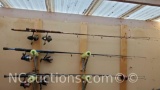 4 fishingpoles with reeles Ugly Stik Lady Fish shakespeare
