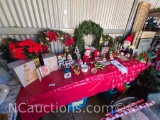 6ft table with christmas decor etc