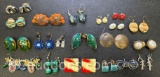 Earrings Reindeer Turkey Flowers Alligator