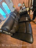 zero clearance 2 person leather recliner