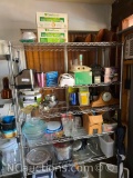 Metro Racks with Kitchen ware food sealer etc.