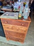 Misc Lot Speaker Groovy Whiskey Decanter Set Frames Lamps Dresser DVDs