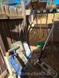 Large Tool Lot - Multi Ton Car Jack Yard Tools jack stands etc