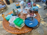 Kitchen lot - hot plate mixer food processor tupper ware etc