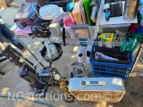 misc lot - vacuum table lamp metro rack etc.