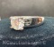 Silver 925 Moissanite Diamond Ring 4.64 Grams Size 9
