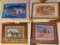 4 Pieces of Framed Art Horses, Native American, Seaside