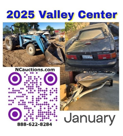 2025 January Valley Center Estate Auction