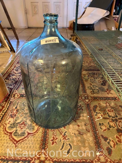 20 inch tall, glass water jug
