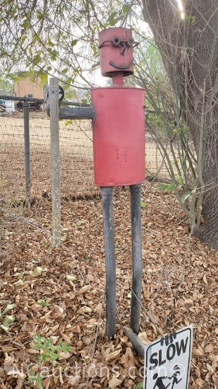 Unique Muffler Man yard art