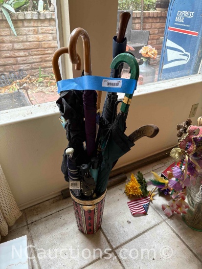 ceramic umbrella, stand and umbrella
