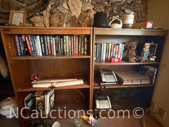 Pair of Bookcases with contents