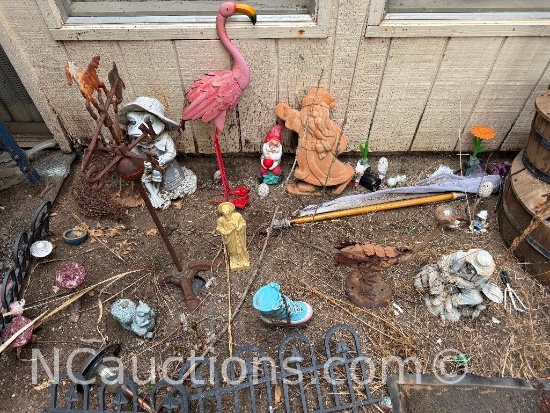 Assortment of Outside Lawn and Garden Decor
