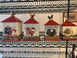 set a 4 Susan winget ceramic flour jars