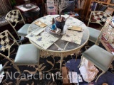 Glass patio table and four chairs