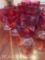 kings crown cranberry glassware