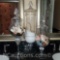 3 fancy decorative glass jars with contents
