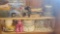 Cupboard full dishware knife bolck set cake dish