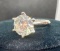 Silver 925 Moissanite Diamond Ring 3.87 Grams Size 8