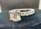 Silver 925 Moissanite Diamond Ring 2.66 Grams Size 7.5