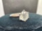 Silver 925 Moissanite Diamond Ring 3.47 Grams Size 7