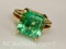 14k Gold Jade Ring sz6