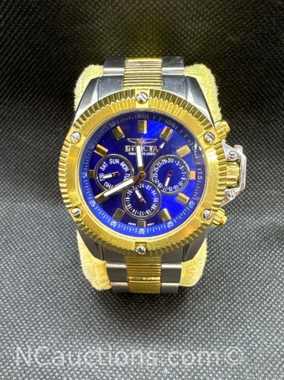Invicta Mens 2 Collection Multi-Function Two-tone Stainless Steel Watch