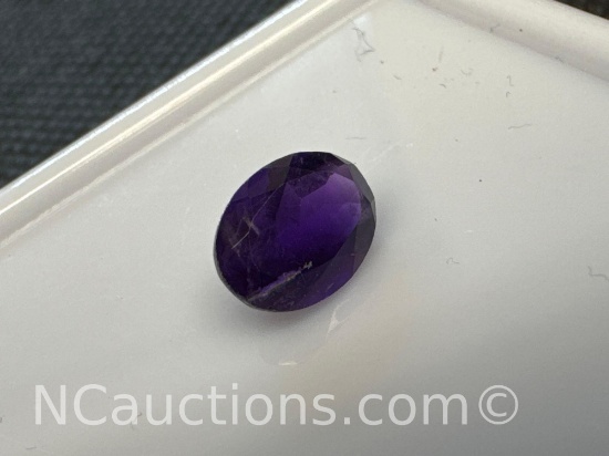 Oval Cut Purple Amethyst Gemstone 1.25ct