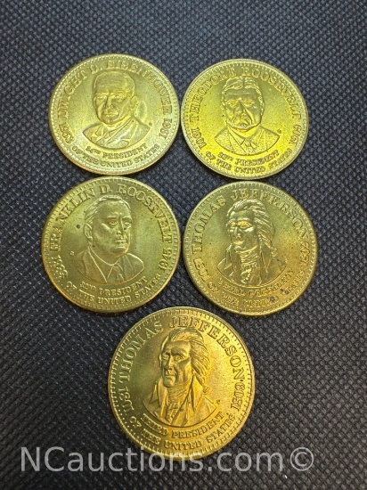 United States President Coins Jefferson Roosevelt Eisenhower