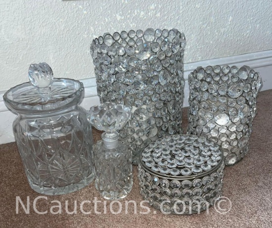 Crystal candle holder and Containers