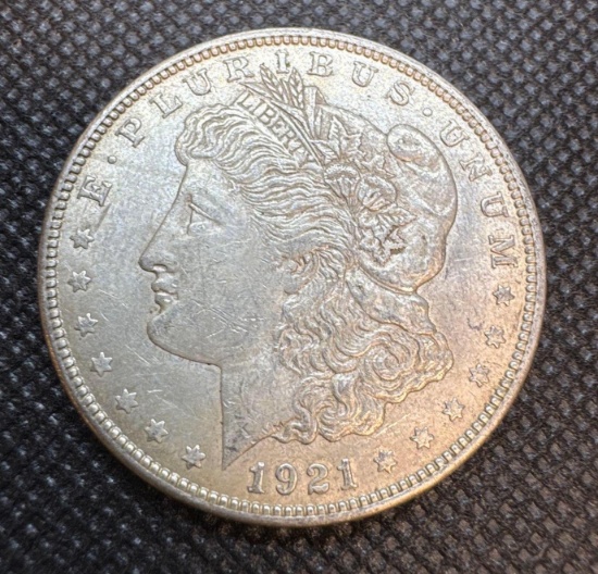 1921 Morgan Silver Dollar 90% Silver Coin 26.79 Grams