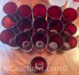 red and cranberry glass