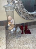 apothecary clock and book ends