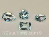 4 Topaz Gemstones Assorted Cuts 2.89ct