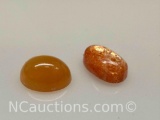Pair of Cabochon Tourmaline Gemstones 1.6ct total