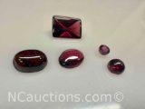 5 Garnet Gemstones Assorted Cuts 1.1ct