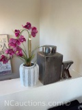 Decorative Pots and K statue