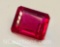 Doves Blood Deep Red Ruby emerald Cut Gemstone Breathtaking 9.8ct