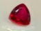 Lovely Deep Red Ruby Trillion Cut Gemstone Breath Taking 9.9ct