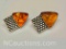 925 Sterling Silver Amber Earrings 7g Total