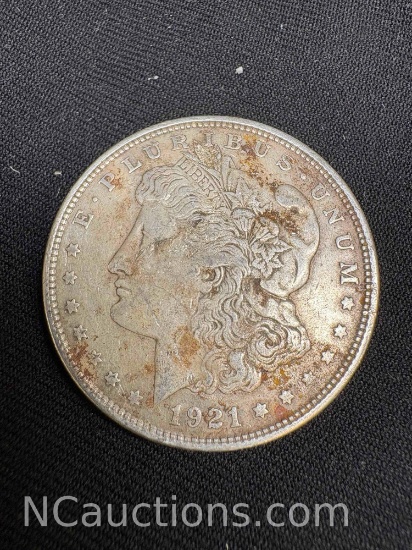 1921 Morgan Dollar 90 percent silver 26.62 grams