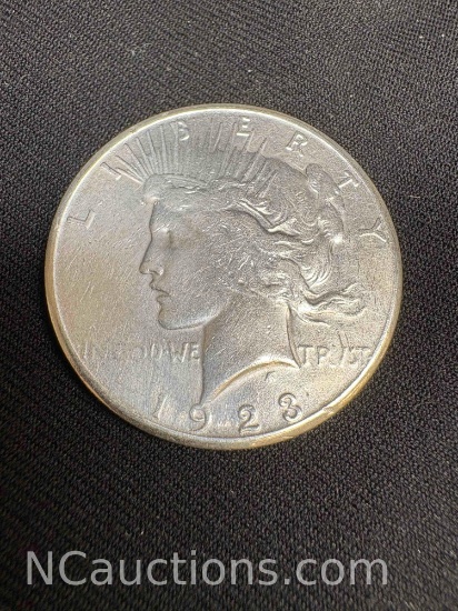 1923 Peace Dollar 90 percent silver 26.65 grams