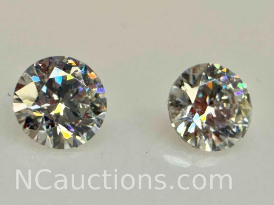 2 Brilliant Round Cut diamonds .40ct